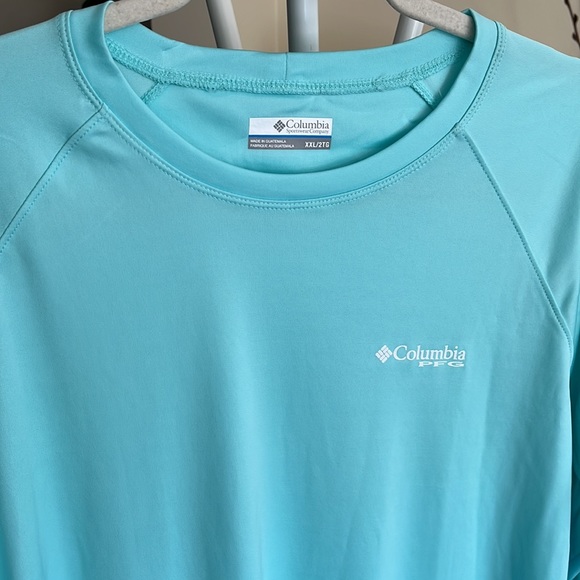 ❤️Columbia Women’s PFG Tidal Tee ll Long Sleeve-Gullfoss Green, White Lo… - Picture 6 of 16